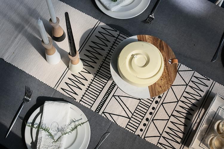 Pohjoismainen Marokkolainen Geometrinen Tupsullinen Pöytäliina